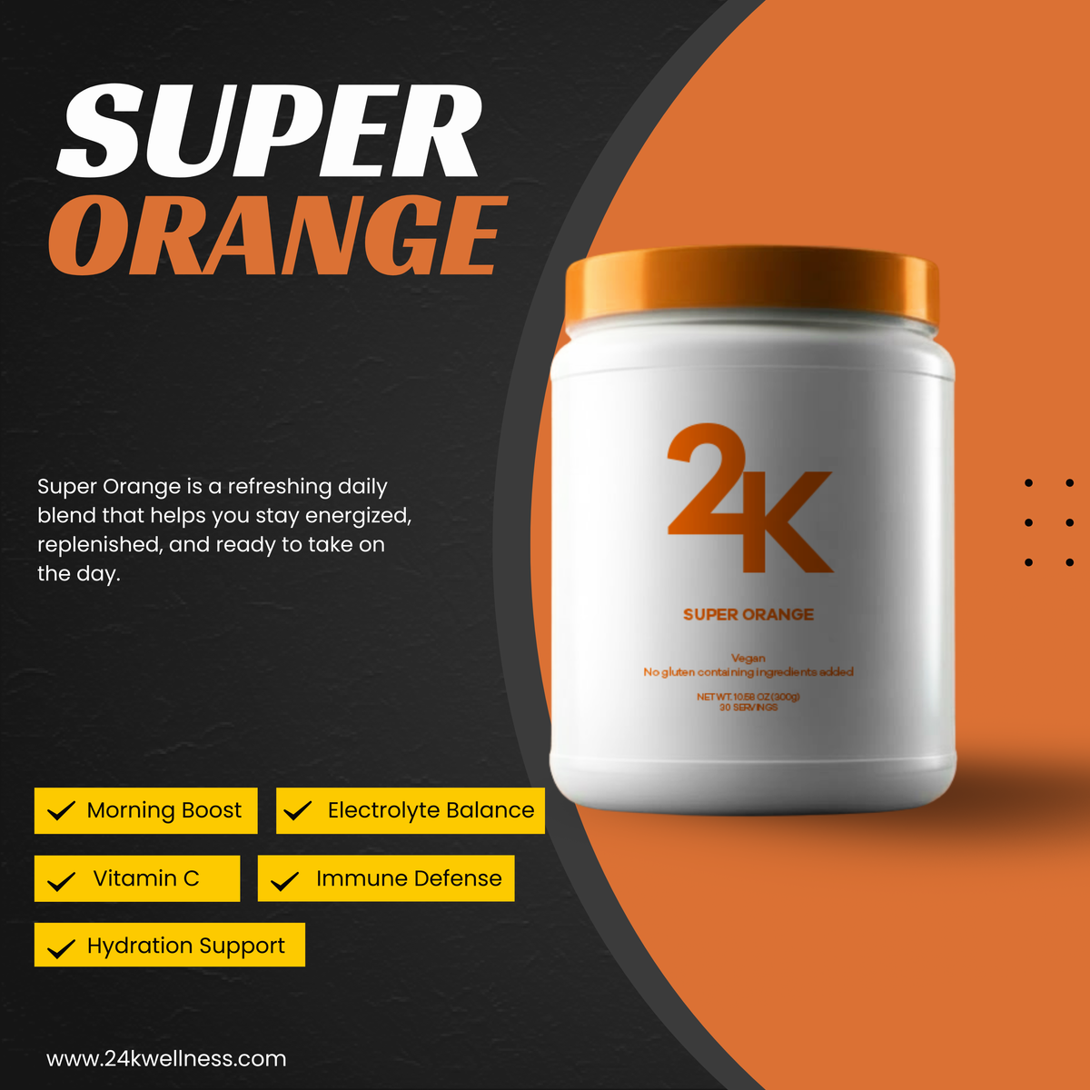 24k Wellness -  SUPER ORANGE (Energy Boost)