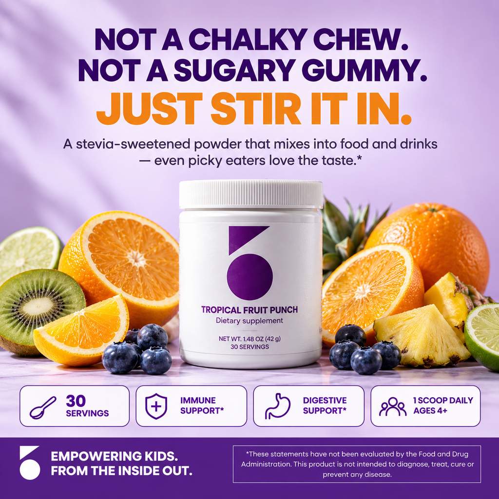 Tropical Fruit Punch Health Vitamin Supplement for Picky Eaters